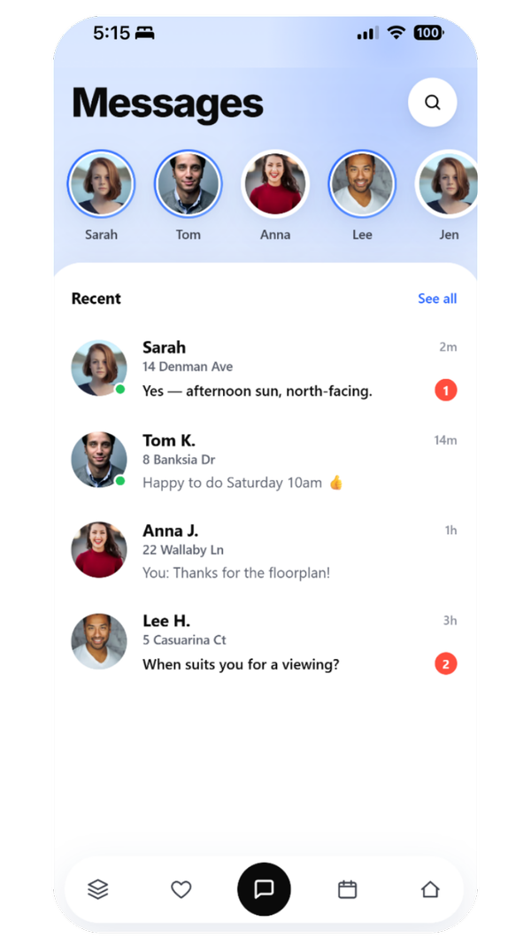 Buyer messaging Sarah